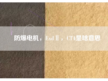 防爆電機(jī)，ExdⅡ，CT4是啥意思
