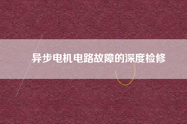 異步電機(jī)電路故障的深度檢修